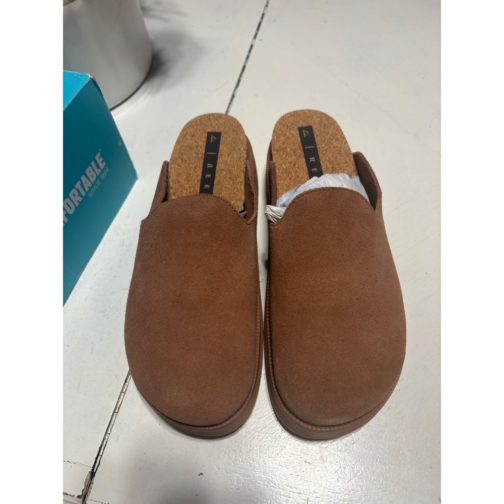Reef Vista Skye Walnut Suede Platform Mules Clogs Brown Womens 10 CJ8748 - Picture 2 of 7